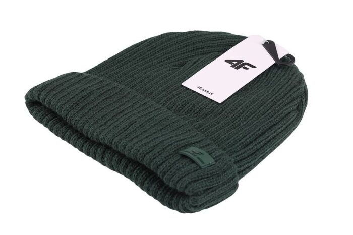 4F Beanie Ανδρικός Σκούφος με Rib Πλέξη σε Χακί χρώμα (H4Z22-CAM009-43S)_2