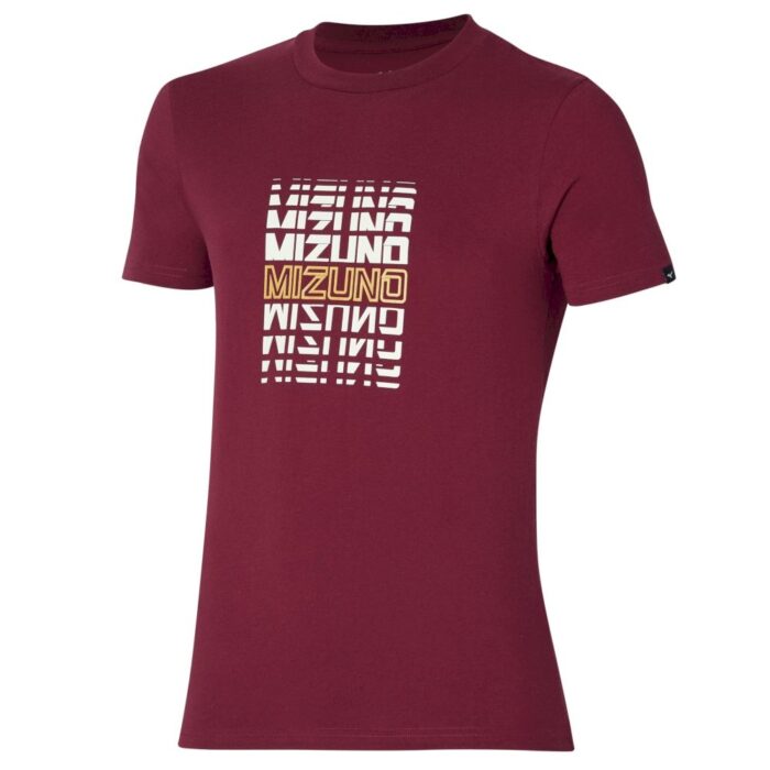 Mizuno Αθλητικό Ανδρικό T-shirt Μπορντό με Λογότυπο (K2GAA00262)_0