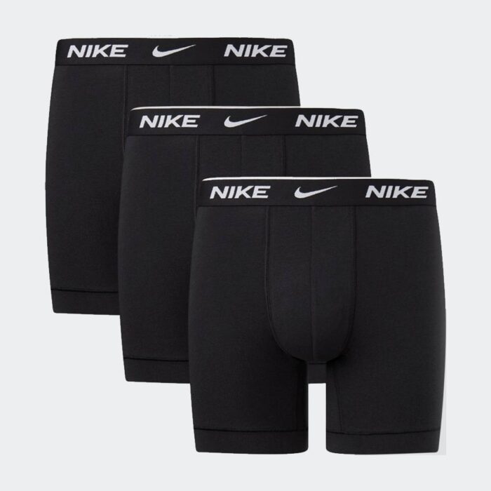 Nike Everyday Cotton Stretch Ανδρικά Boxer Μαύρα Μονόχρωμα 3Pack (KE1007-UB1)_0