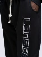 Lonsdale Stonesfield Ανδρικό Παντελόνι Φόρμας Fleece (114609-1000) Μαύρο_2